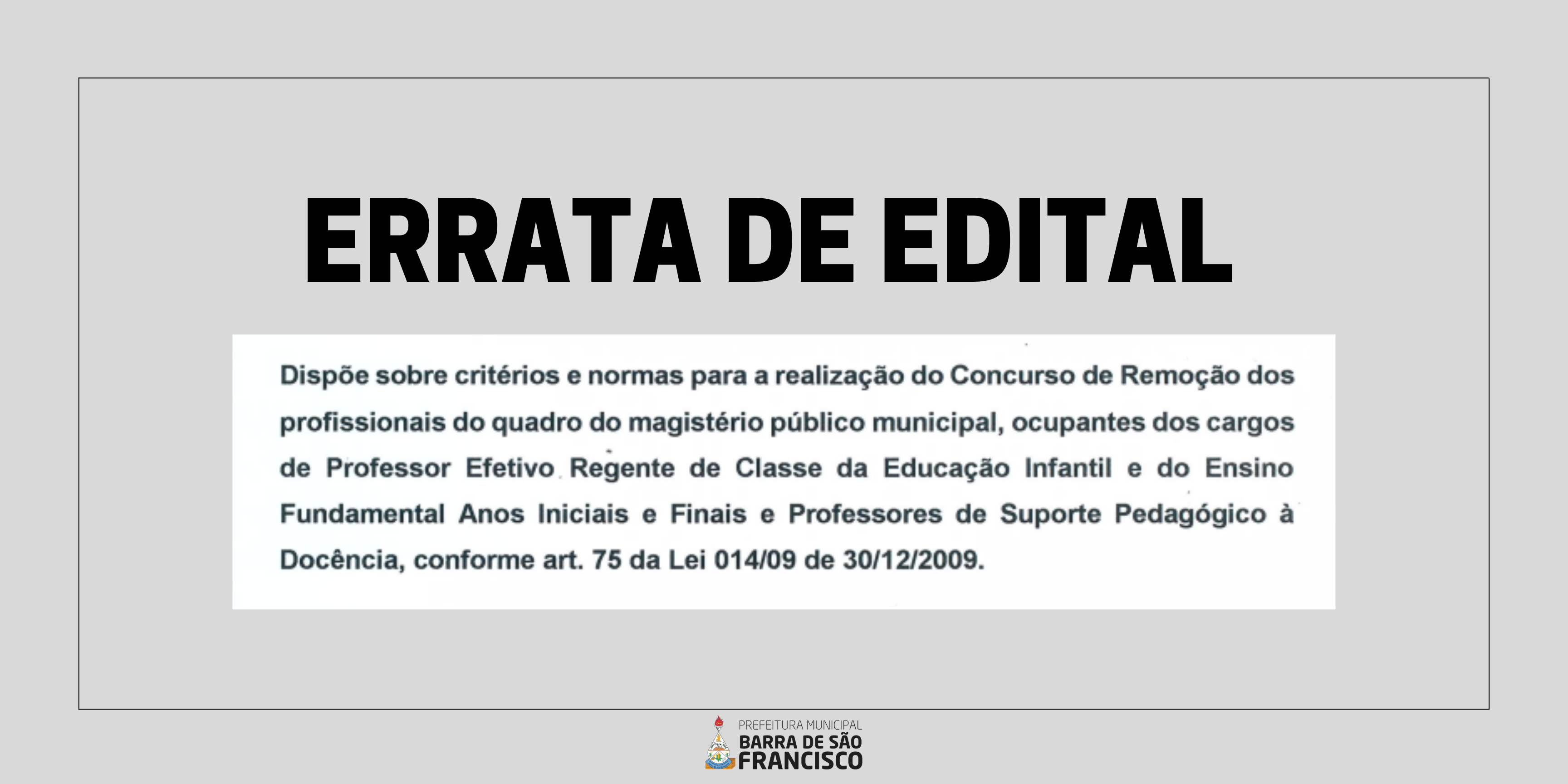 Errata De Edital