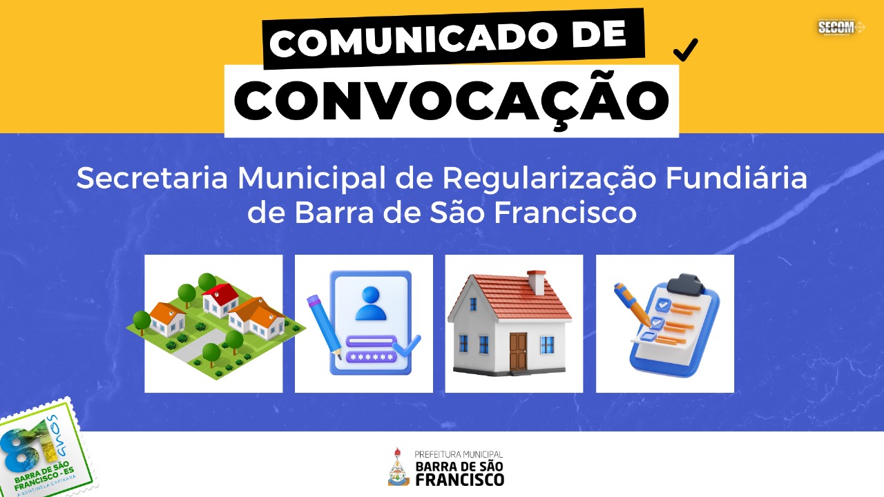 Imagem da notícia: Atenção: Convocação para Início do Processo de Regularização Fundiária